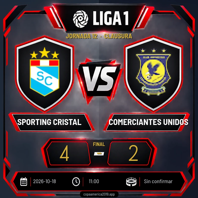 Sporting Cristal vs Comerciantes Unidos